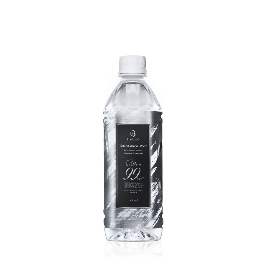 ビヨウドウ シリカ水 Silica99_ラベルがついている500mlペットボトルの画像